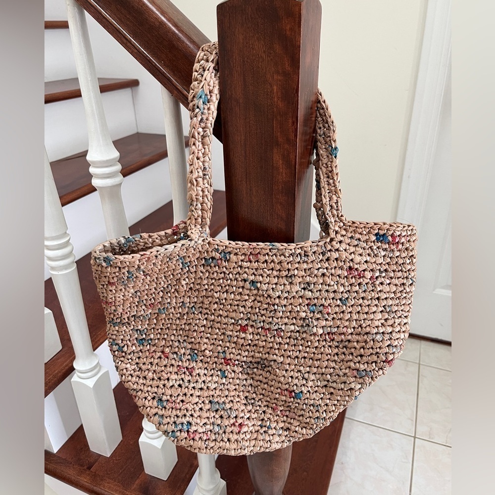 Market bag made from recycled plastic bags